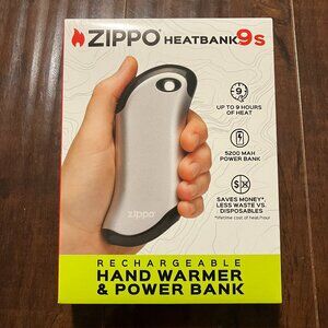 NIB Zippo HeatBank 9s Rechargeable Hand Warmer and Power Bank